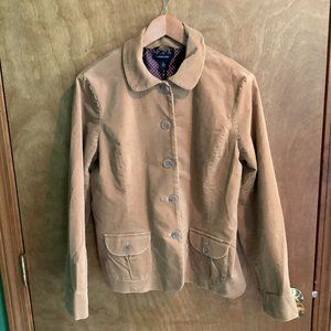 Lands’ End Tan Velvet Collared Blazer - M